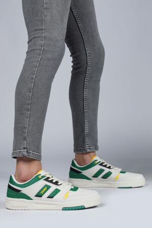 28693 Beyaz - Yeşil Erkek Sneaker Günlük Spor Ayakkabı - 2