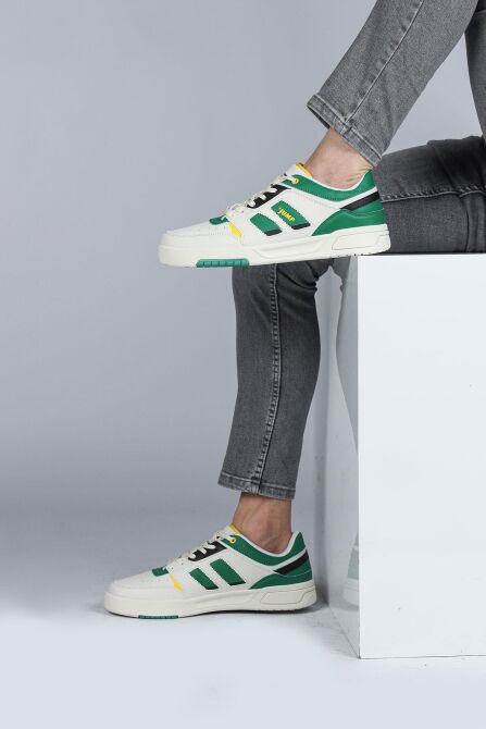 28693 Beyaz - Yeşil Erkek Sneaker Günlük Spor Ayakkabı - 3