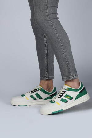 28693 Beyaz - Yeşil Erkek Sneaker Günlük Spor Ayakkabı - 4