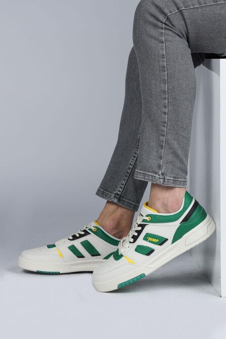 28693 Beyaz - Yeşil Erkek Sneaker Günlük Spor Ayakkabı - 5