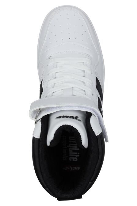 28708 Yüksek Bilekli Beyaz - Siyah Kadın Sneaker Günlük Spor Ayakkabı - 5