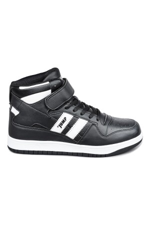 28708 Yüksek Bilekli Siyah - Beyaz Kadın Sneaker Günlük Spor Ayakkabı 