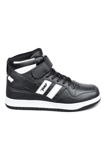 28708 Yüksek Bilekli Siyah - Beyaz Kadın Sneaker Günlük Spor Ayakkabı - 1