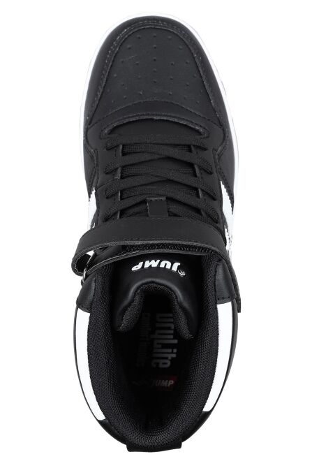 28708 Yüksek Bilekli Siyah - Beyaz Kadın Sneaker Günlük Spor Ayakkabı - 3
