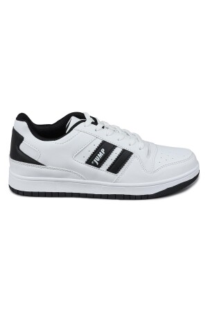 28709 Beyaz - Siyah Kadın Sneaker Günlük Spor Ayakkabı 