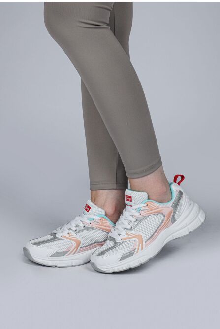 28712 Beyaz - Renkli Kadın Sneaker Günlük Spor Ayakkabı - 3