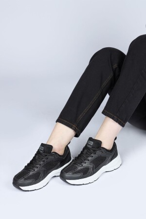 28712 Siyah - Beyaz Kadın Sneaker Günlük Spor Ayakkabı - 4