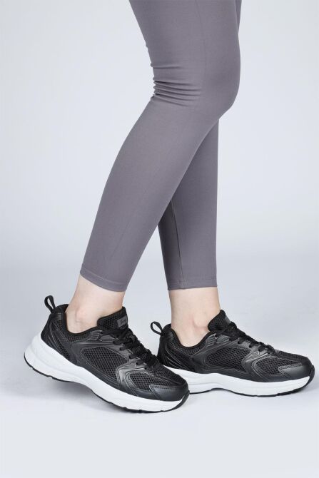 28712 Siyah - Beyaz Kadın Sneaker Günlük Spor Ayakkabı - 5