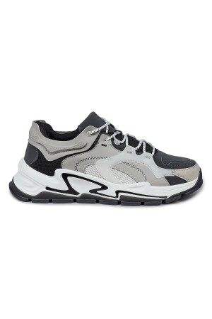 29085 Beyaz - Siyah Erkek Sneaker Günlük Spor Ayakkabı 