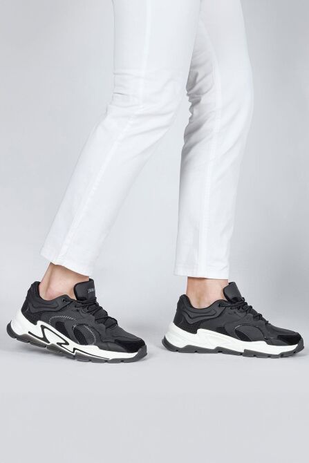 29085 Siyah - Beyaz Erkek Sneaker Günlük Spor Ayakkabı - 3