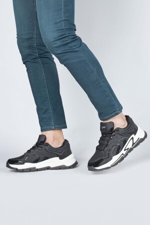 29085 Siyah - Beyaz Erkek Sneaker Günlük Spor Ayakkabı - 4