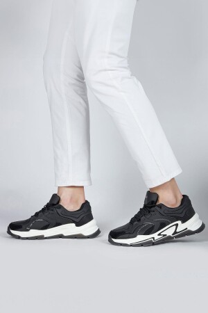 29085 Siyah - Beyaz Erkek Sneaker Günlük Spor Ayakkabı - 6