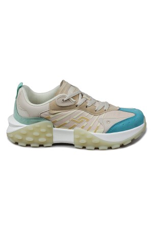29092 Bej - Mint Yeşili Kadın Sneaker Günlük Spor Ayakkabı - 1