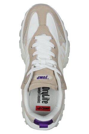 29092 Beyaz - Bej Kadın Sneaker Günlük Spor Ayakkabı - 8