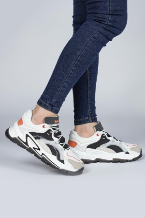 29096 Beyaz - Siyah Kadın Sneaker Günlük Spor Ayakkabı - 2