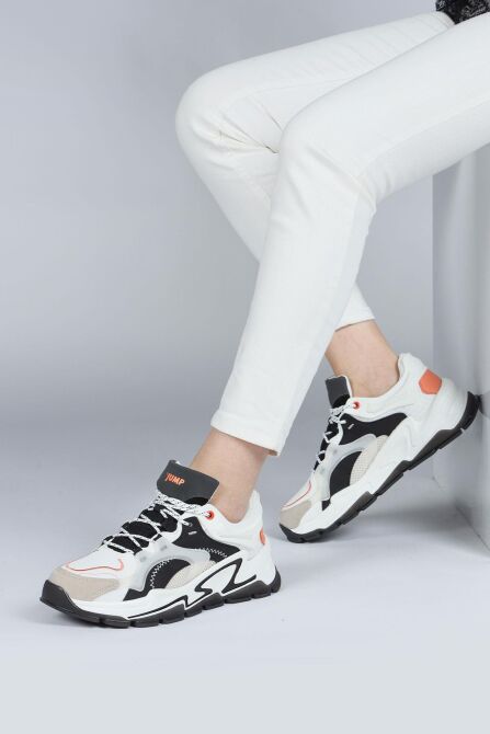 29096 Beyaz - Siyah Kadın Sneaker Günlük Spor Ayakkabı - 3