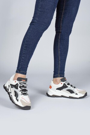 29096 Beyaz - Siyah Kadın Sneaker Günlük Spor Ayakkabı - 4