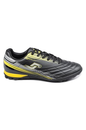 29117 Siyah - Sarı Halı Saha Krampon Futbol Ayakkabısı - Jump
