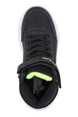 29185 Cırtlı Yüksek Bilekli Siyah - Gri Üniseks Çocuk Sneaker Günlük Spor Ayakkabı - 6