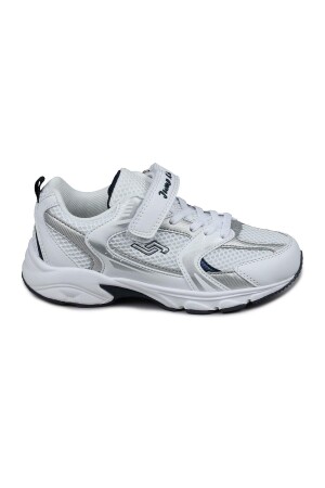 29203 Cırtlı Beyaz - Gri Üniseks Çocuk Sneaker Günlük Spor Ayakkabı 