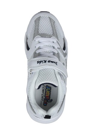 29203 Cırtlı Beyaz - Gri Üniseks Çocuk Sneaker Günlük Spor Ayakkabı - 6