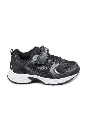 29203 Cırtlı Siyah - Beyaz Üniseks Çocuk Sneaker Günlük Spor Ayakkabı 
