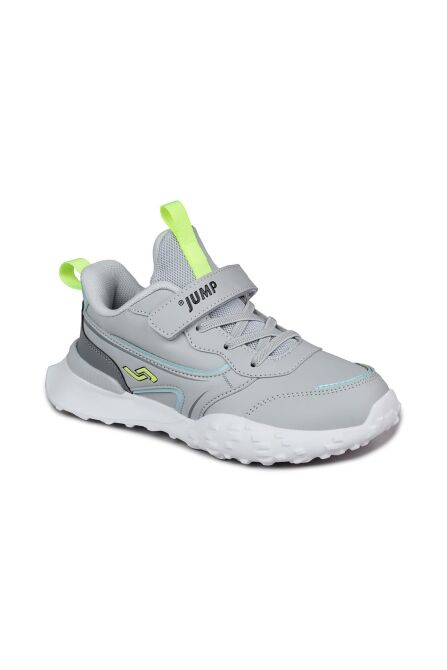 29601 Cırtlı Gri - Neon Yeşil Üniseks Çocuk Sneaker Günlük Spor Ayakkabı - 6