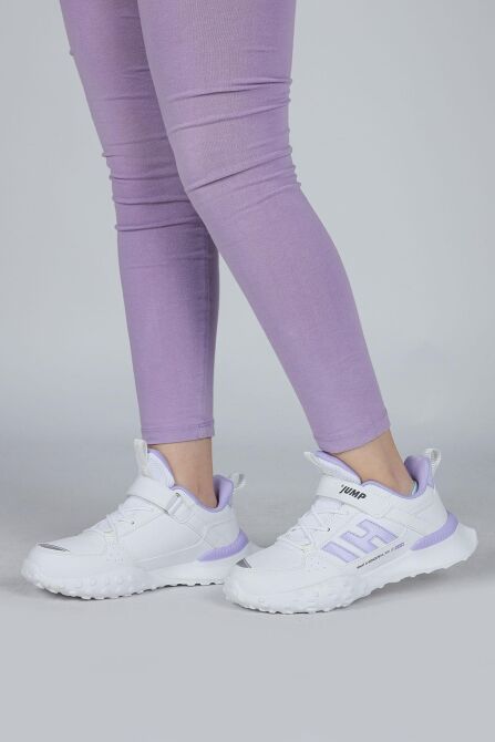 29602 Cırtlı Beyaz - Lila Kız Çocuk Sneaker Günlük Spor Ayakkabı - 2