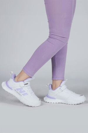 29602 Cırtlı Beyaz - Lila Kız Çocuk Sneaker Günlük Spor Ayakkabı - 3
