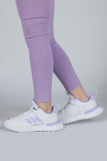 29602 Cırtlı Beyaz - Lila Kız Çocuk Sneaker Günlük Spor Ayakkabı - 6