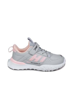 29602 Cırtlı Gri - Pembe Kız Çocuk Sneaker Günlük Spor Ayakkabı 