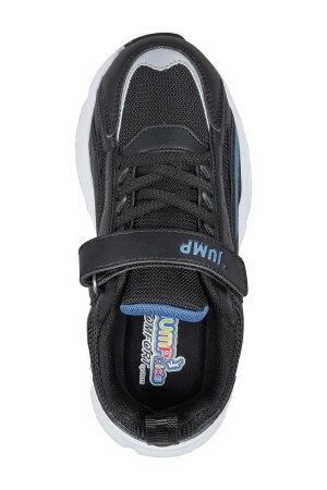 29604 Cırtlı Siyah - İndigo Mavi Üniseks Çocuk Sneaker Günlük Spor Ayakkabı - 3
