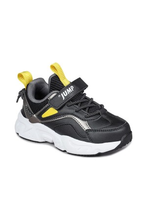 29605 Cırtlı Siyah - Sarı Üniseks Çocuk Sneaker Günlük Spor Ayakkabı - 7