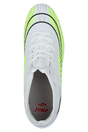29676 Çoraplı Beyaz - Neon Yeşil Çim Halı Saha Krampon Futbol Ayakkabısı - 6
