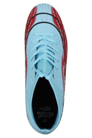 29676 Çoraplı Mavi - Kırmızı Çim Halı Saha Krampon Futbol Ayakkabısı - 6