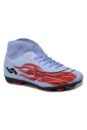 29676 Çoraplı Mor - Kırmızı Çim Halı Saha Krampon Futbol Ayakkabısı - 5