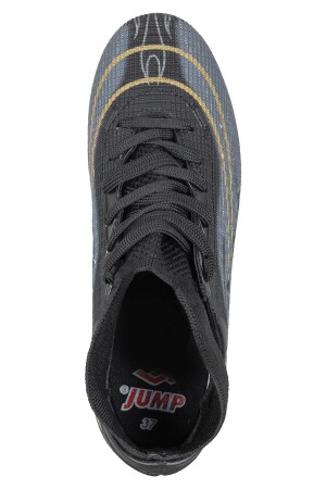 29676 Çoraplı Siyah - Altın Rengi Çim Halı Saha Krampon Futbol Ayakkabısı - 6