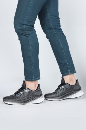 29716 Siyah - Gri Erkek Sneaker Günlük Spor Ayakkabı - 3