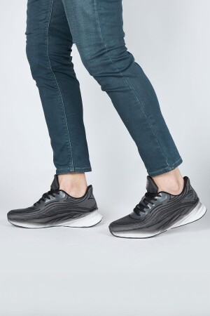 29716 Siyah - Gri Erkek Sneaker Günlük Spor Ayakkabı - 6
