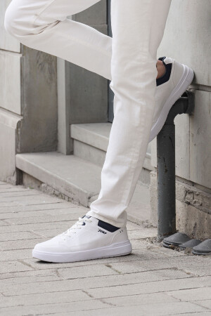 29736 Beyaz - Lacivert Erkek Sneaker Günlük Spor Ayakkabı - 2