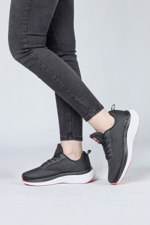 29828 Siyah - Somon Pembe Kadın Sneaker Günlük Spor Ayakkabı - Jump (1)