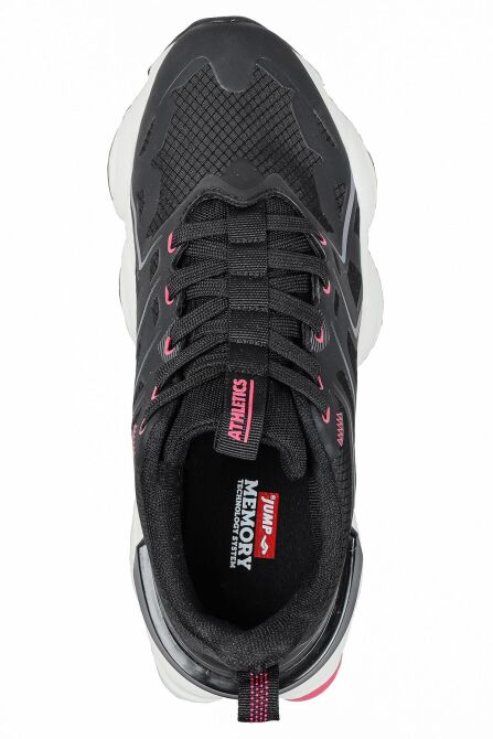 29907 Siyah - Fuşya Kadın Sneaker Günlük Spor Ayakkabı - 8