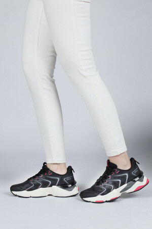 29907 Siyah - Fuşya Kadın Sneaker Günlük Spor Ayakkabı - 3