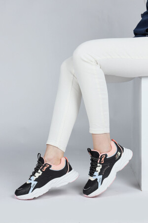 29943 Siyah - Pembe Kadın Sneaker Günlük Spor Ayakkabı - 6