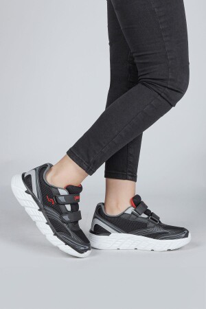 30002 Siyah - Kırmızı Üniseks Çocuk Sneaker Günlük Spor Ayakkabı - 5