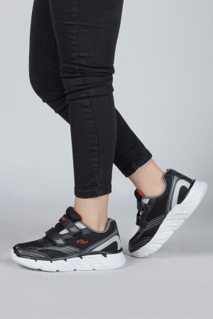 30002 Siyah - Kırmızı Üniseks Çocuk Sneaker Günlük Spor Ayakkabı - 6