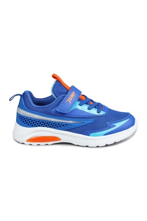 30007 Mavi - Turuncu Erkek Çocuk Işıklı Sneaker Günlük Spor Ayakkabı - 1