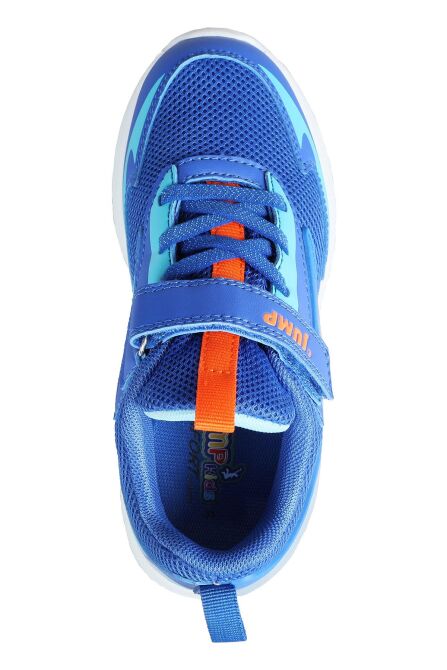 30007 Mavi - Turuncu Erkek Çocuk Işıklı Sneaker Günlük Spor Ayakkabı - 8