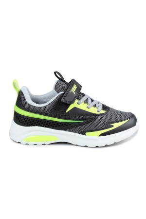 30007 Siyah - Neon Yeşil Üniseks Çocuk Işıklı Sneaker Günlük Spor Ayakkabı 