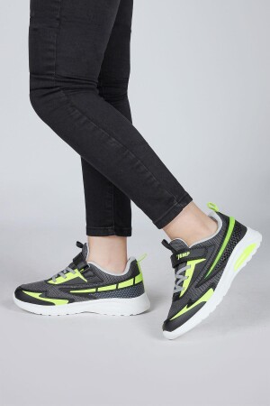 30007 Siyah - Neon Yeşil Üniseks Çocuk Işıklı Sneaker Günlük Spor Ayakkabı - Jump (1)